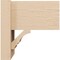 Ekena Millwork 8-in W x 12-in D x 12-in H Balboa Block Rough Cedar Woodgrain TimberThane Outlooker, Primed Tan OUTUR080X12X12BOA44RCPR - alternate 6